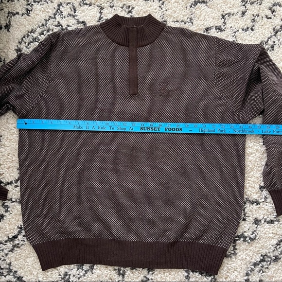 Peter Millar 100% Extra Fine Italian Merino Wool 1/4 Zip Golf Sweater Men 2XL - Picture 9 of 12